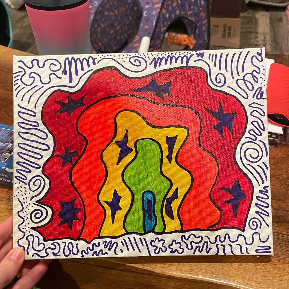 Eclectic rainbow painting!